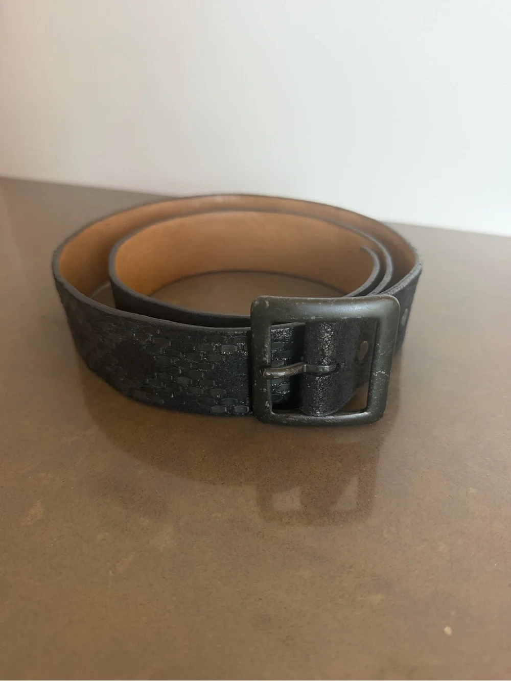 Calleen Cordero women's 1&1/2 inch handcrafted full grain belt size 36